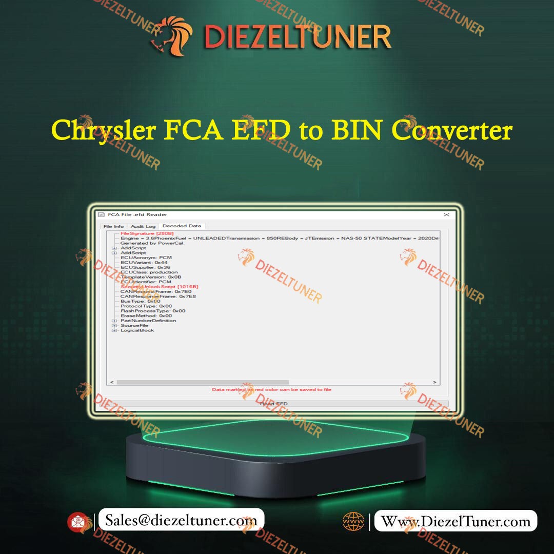Chrysler FCA EFD to BIN Converter – File Extraction & Decoding