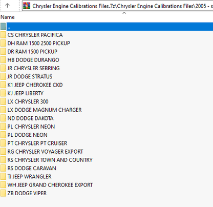 Chyrsler F.C.A Group Flash files collection 2000 - 2017 
