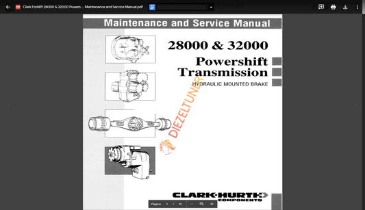 Clark ForkLift Full Set Service Manual - Diezeltuner Shop 