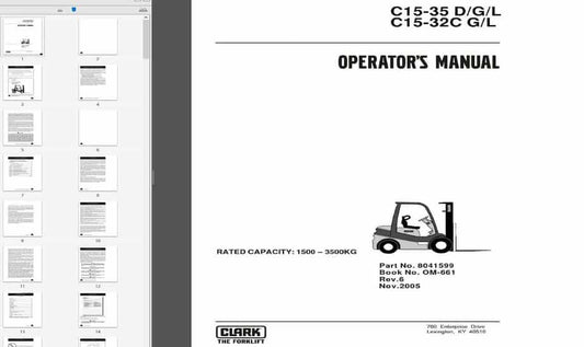 Clark Forklift Operator’s Manuals [11.2020] PDF - Diezeltuner Shop 