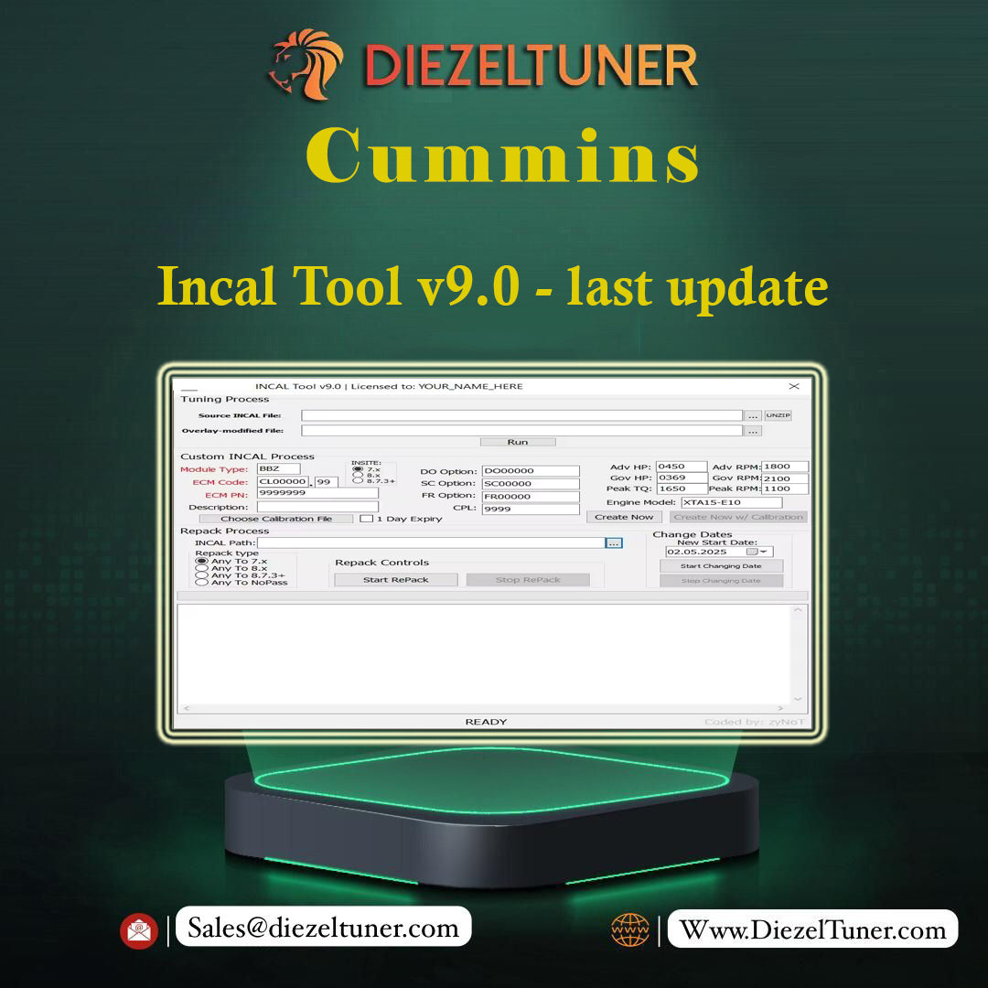 Commins incal Tool v9.0 - last update 