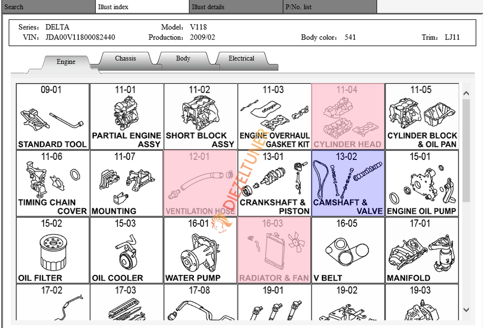 Daihatsu Parts Catalog - Diezeltuner Shop 