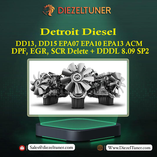 Detroit DD13, DD15 EPA07 EPA10 EPA13 ACM, DPF, EGR, SCR Delete + DDDL 8.09 SP2 - Diezeltuner Shop 