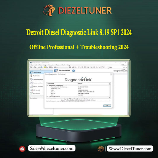 Detroit Diesel Diagnostic Link 8.19 SP1 (DDDL 8.19) 2024 Offline Professional + Troubleshooting 2024 - Diezeltuner Shop 