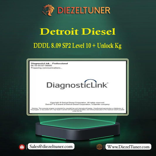 Detroit Diesel Diagnostic Link DDDL 8.09 SP2 Level 10 + Unlock Kg - Diezeltuner Shop 