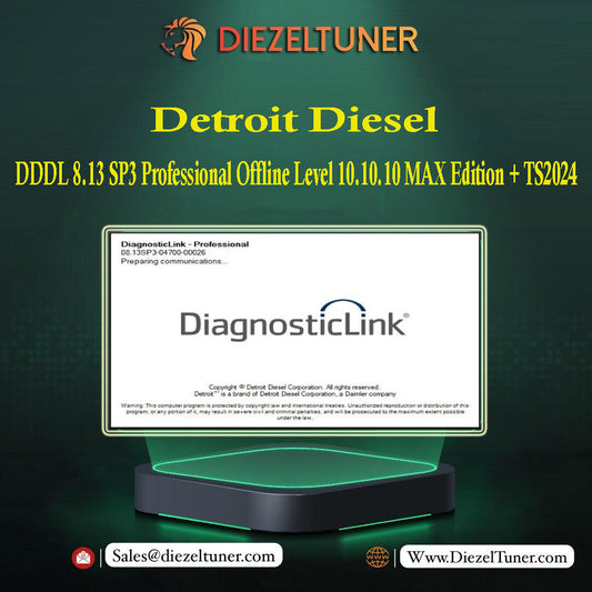 Detroit Diesel Diagnostic Link DDDL 8.13 SP3 Professional Offline Level 10.10.10 MAX Edition + TS