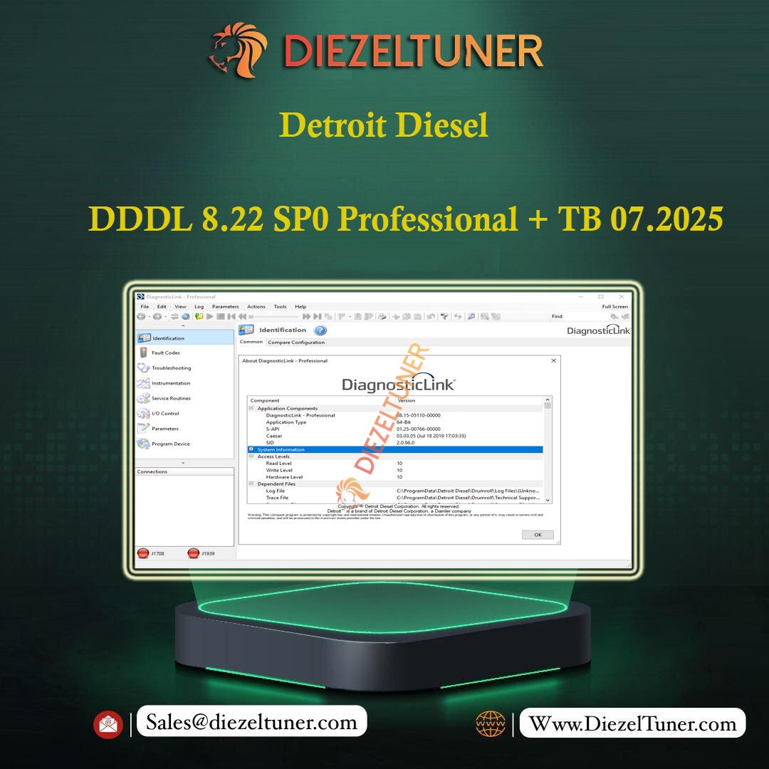 Detroit Diesel Diagnostic Link DDDL 8.22 SP0 Professional + Troubleshooting 07.2025 