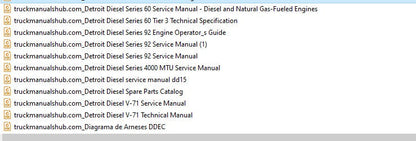 Detroit Diesel Engine PDF Service Manuals, Fault Codes And Wiring Diagrams