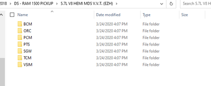 Dodge/Chrysler/Jeep/FIAT ECU ECM, ABS, BCM, TCM of Calibration files 2001 - 2020