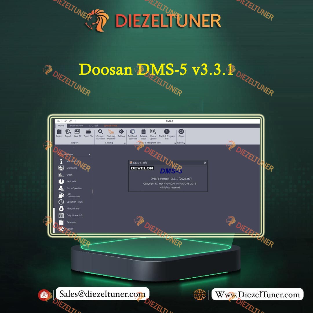 Doosan DMS-5 v3.3.1 – Excavator & Wheel Loader Diagnostics | 2026.07