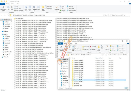 EFILive Commins (06-18) calibrations PCM CAB and Chassis Files 