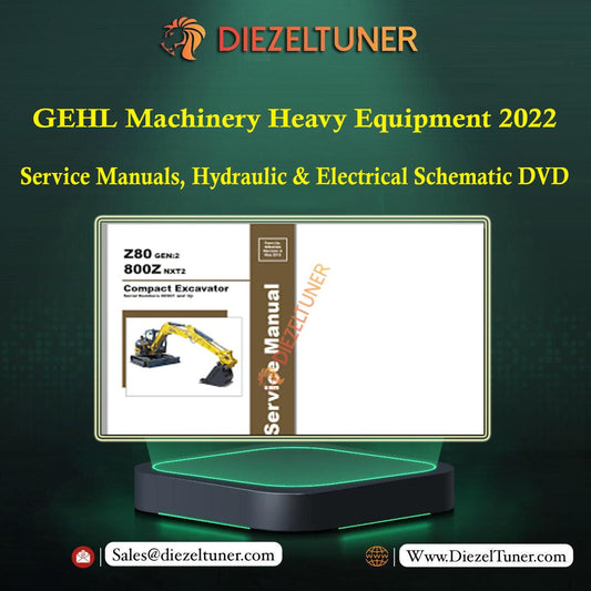 GEHL Machinery Heavy Equipment 2022 Service Manuals, Hydraulic & Electrical Schematic DVD 