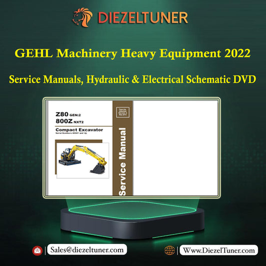 GEHL Machinery Heavy Equipment 2022 Service Manuals, Hydraulic & Electrical Schematic DVD