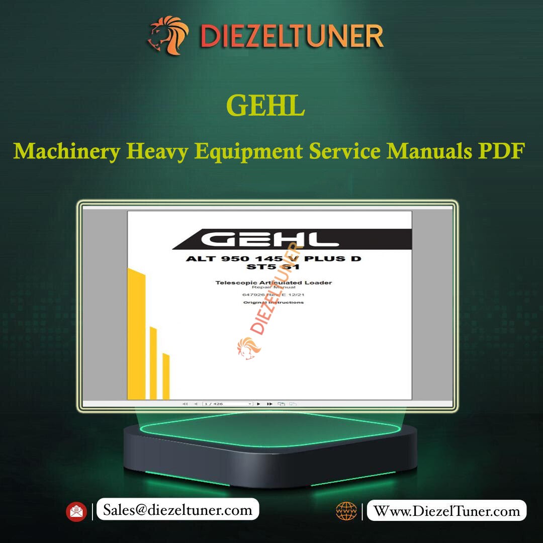 GEHL Machinery Heavy Equipment Service Manuals, Hydraulic & Electrical Schematic DVD 4.89GB PDF 2022 