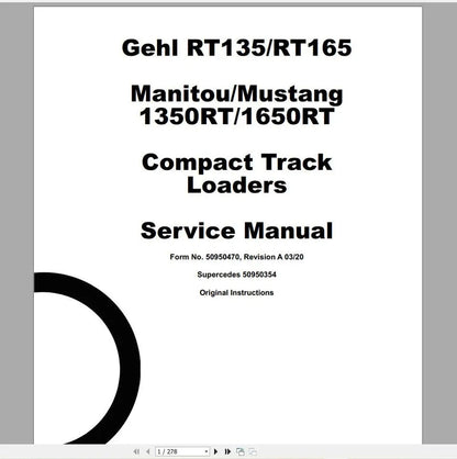 GEHL Machinery Heavy Equipment Service Manuals, Hydraulic & Electrical Schematic DVD 4.89GB PDF 2022 