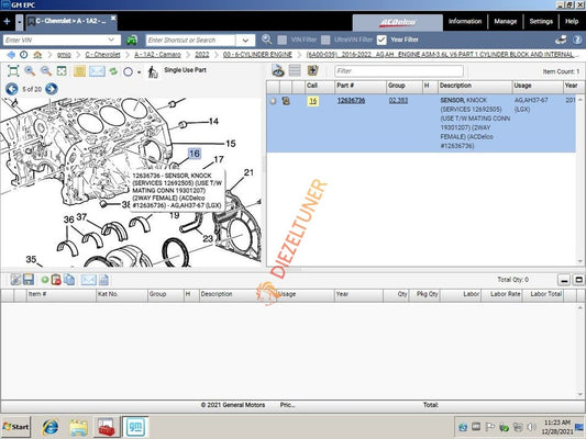 General Motors GMIO EPC 2024 Parts Catalog - VMWare 