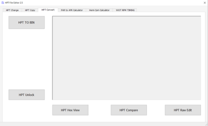 HPT File Editor 2.5 - BIN To HPT Converter 2024
