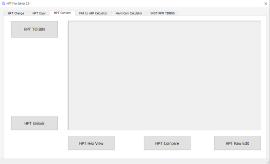 HPT File Editor 2.5 - BIN To HPT Converter 2024