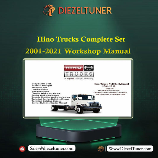 Hino Trucks Complete Set 2001-2021 Workshop Manual