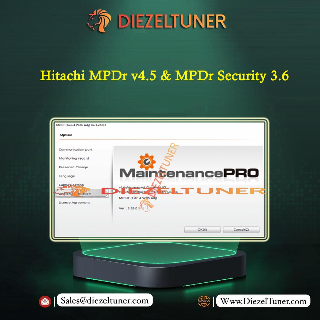 Hitachi MPDr v4.5 & MPDr Security 3.6 – Construction Machinery Diagnostic Software