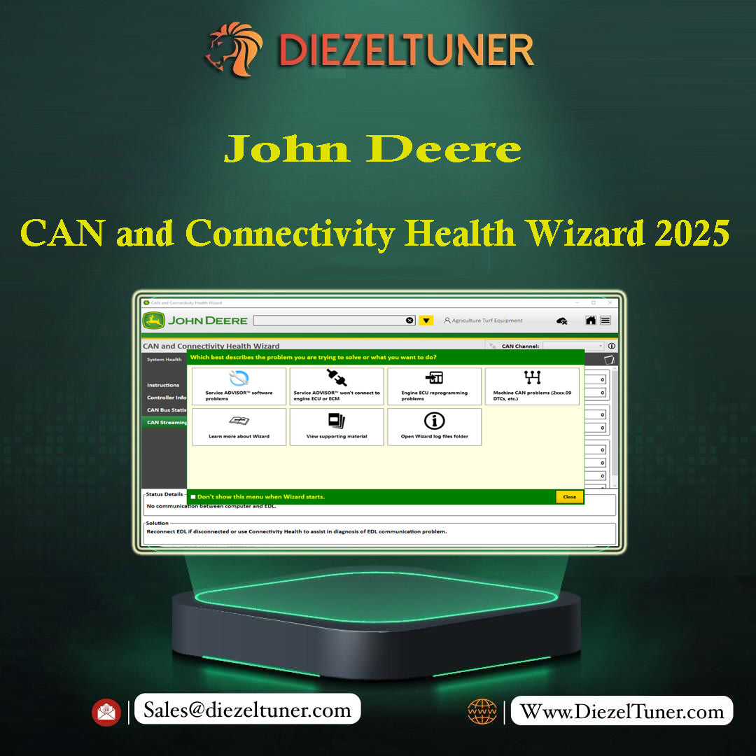 John Deere CAN and Connectivity Health Wizard 