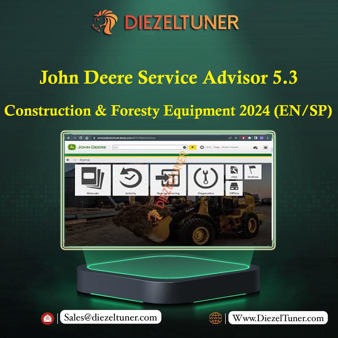 John Deere Service Advisor 5.3 Construction & Foresty Equipment 2024 (EN/SP) 