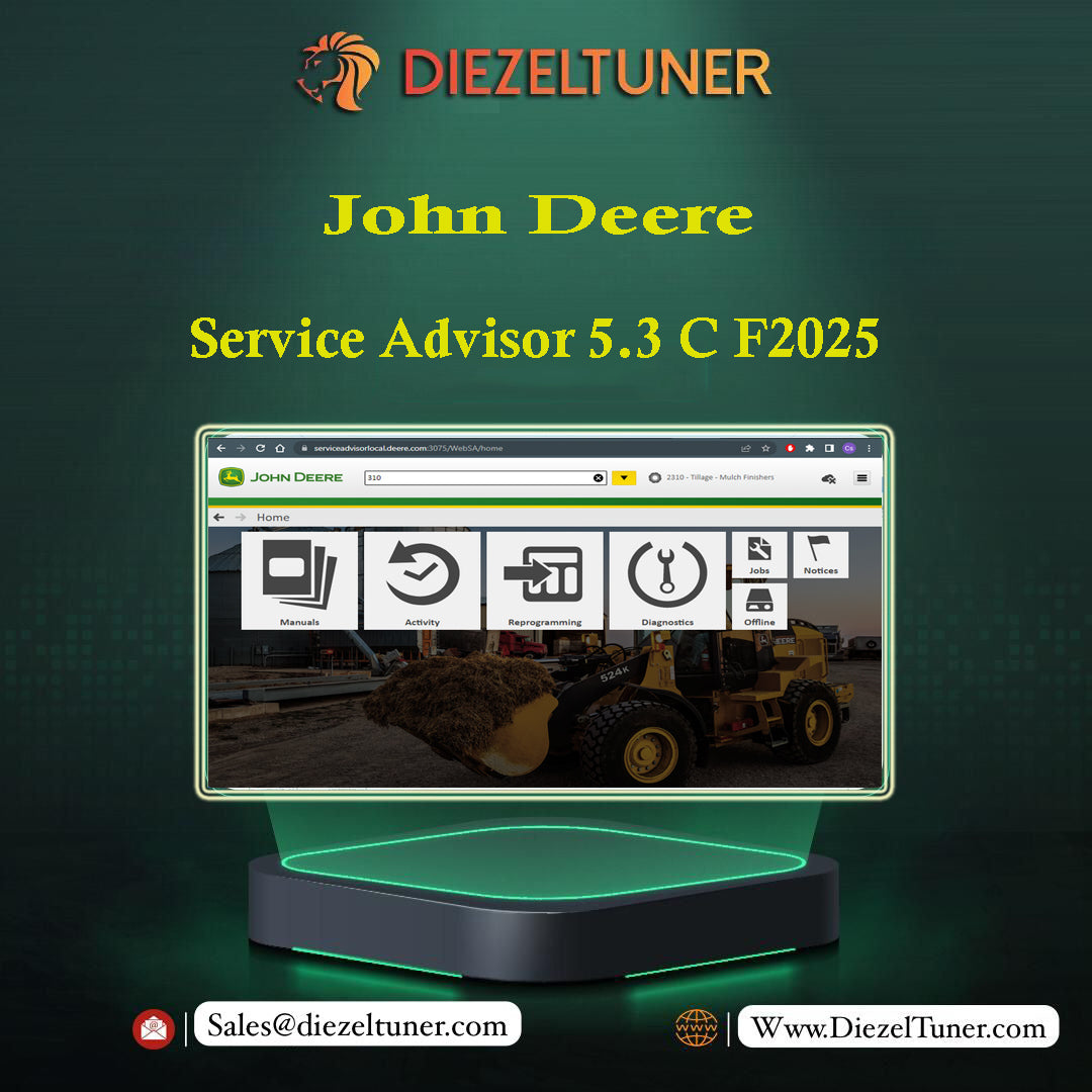 John Deere Service Advisor 5.3 Construction & Foresty Equipment 2025 (Eng/SP) 