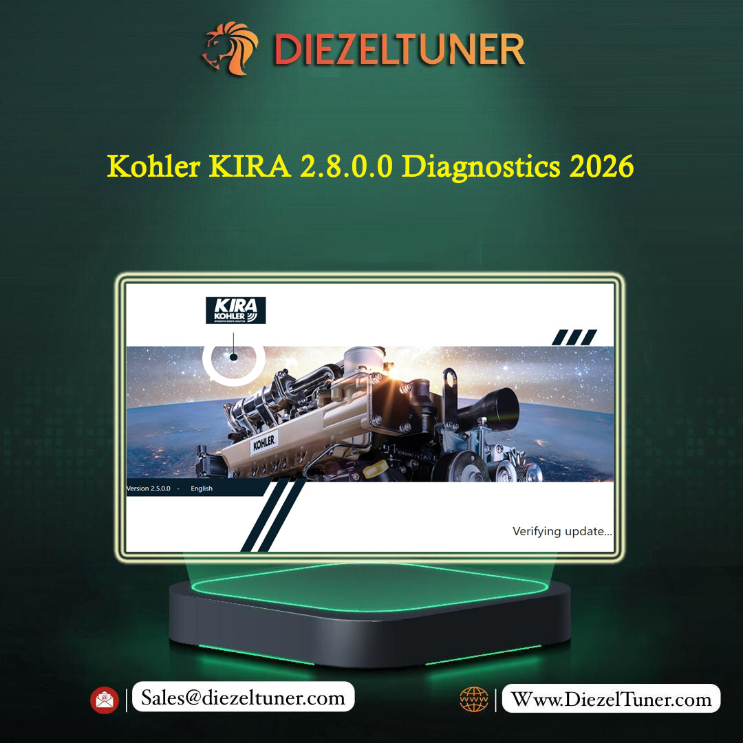 Promotional graphic for Diezeltuner Kohler KIRA 2.8.