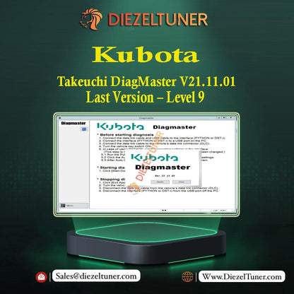 Kubota / Takeuchi DiagMaster V21.11.01 – Level 9 Diagnostic Software