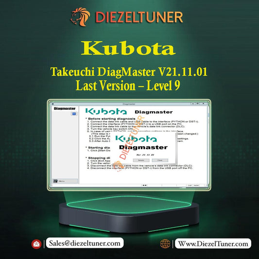 Kubota / Takeuchi DiagMaster V21.11.01 – Level 9 Diagnostic Software