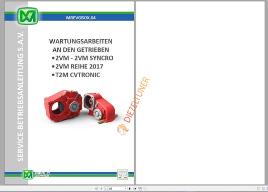 MERLO Machine Telehandlers PDF De_German Service Part Manual, Hydraulic & Electrical Diagram DVD 