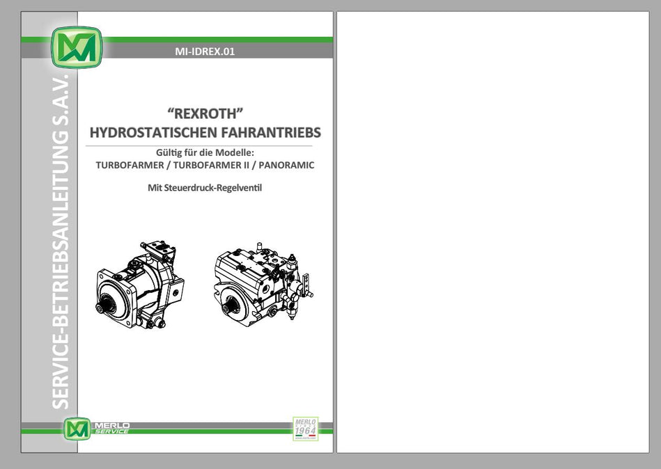 MERLO Machine Telehandlers PDF De_German Service Part Manual, Hydraulic & Electrical Diagram DVD 