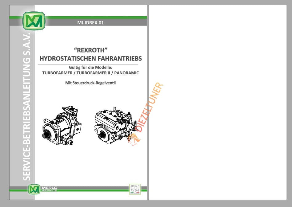 MERLO Machine Telehandlers PDF De_German Service Part Manual, Hydraulic & Electrical Diagram DVD 