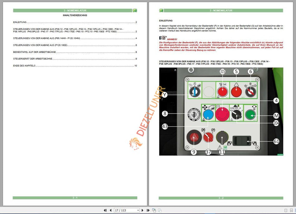 MERLO Machine Telehandlers PDF De_German Service Part Manual, Hydraulic & Electrical Diagram DVD 