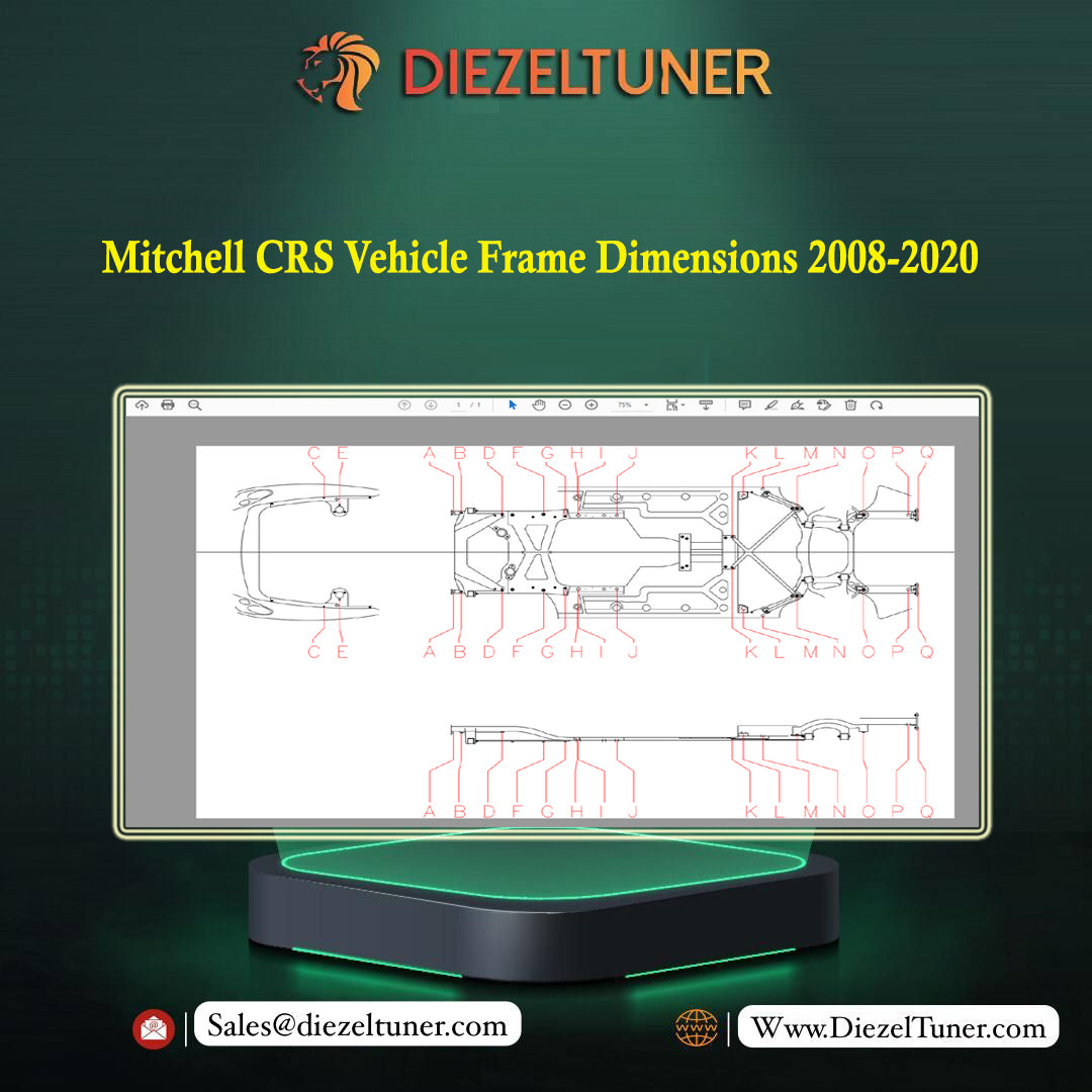 Mitchell CRS Vehicle Frame Dimensions 2008-2020 - Diezeltuner Shop 