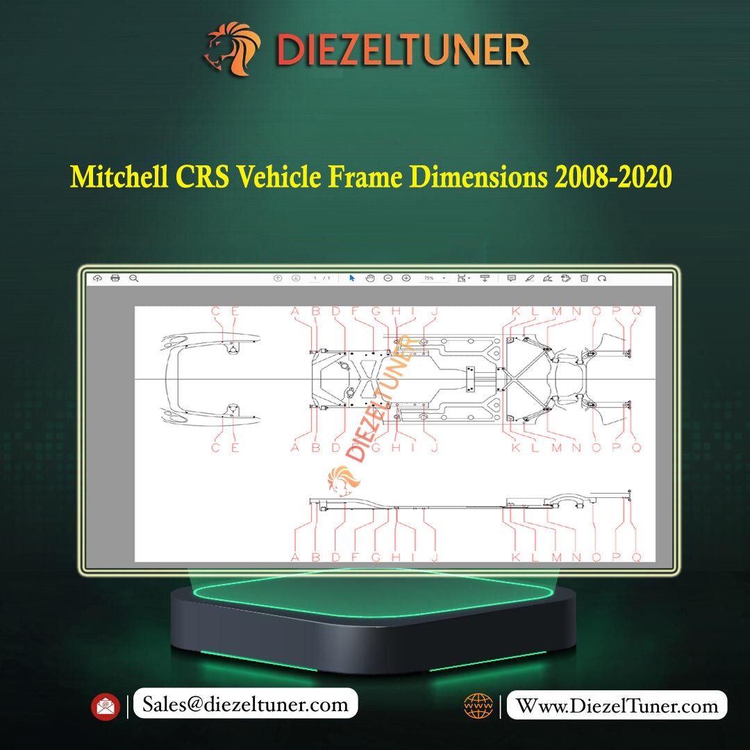 Mitchell CRS Vehicle Frame Dimensions 2008-2020 - Diezeltuner Shop 