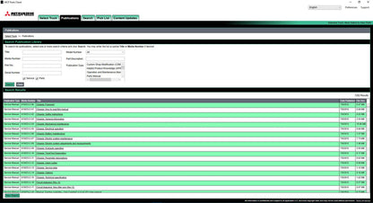Mitsubishi Forklift MCFA USA 2024 EPC & Workshop Manuals