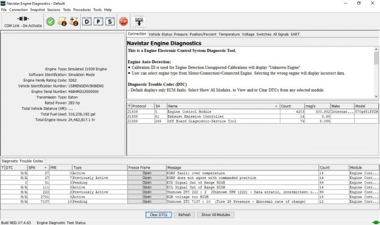 Navistar Engine Diagnostics (NED) 10.2025 Unlocked For Multi PCs 