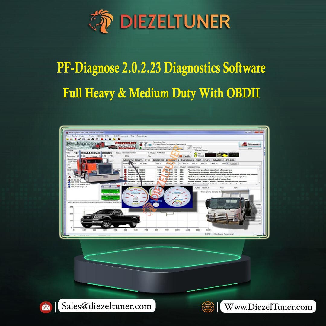 PF-Diagnose 2.0.2.23 Diagnostics Software 2013 – Full Heavy & Medium Duty With OBDII 