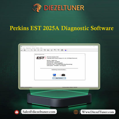 Perkins EST 2025A Diagnostic Software + Factory Password – With Kg 