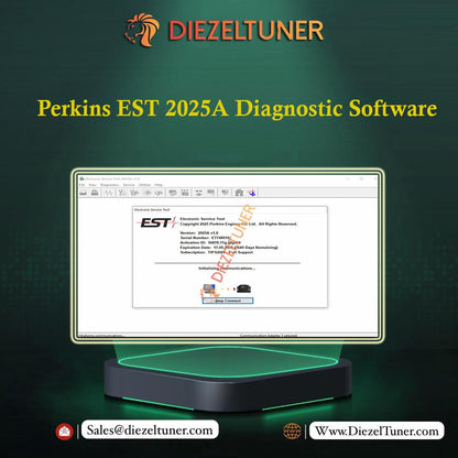 Perkins EST 2025A Diagnostic Software + Factory Password – With Kg 