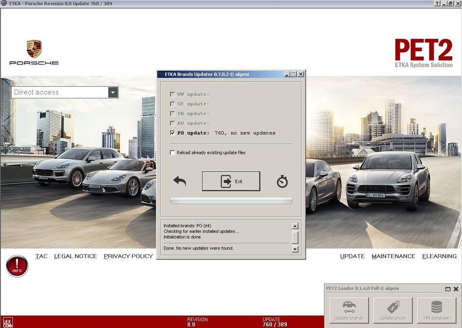 Porsche P.E.T2 8.0 Spare Parts Catalog 2024 VMWare - Ready To Use 
