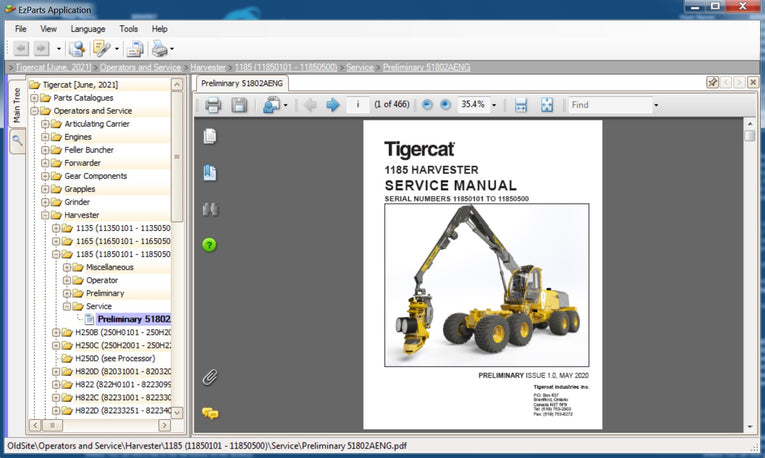 TigerCat Spare Parts Catalog & Service Manuals 2024 (VM) 