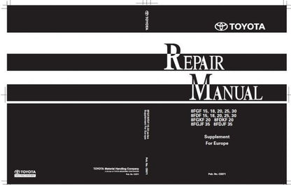 Toyota Forklift Truck Service Manuals PDF – Deutsch German - Diezeltuner Shop 