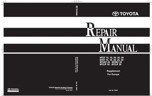 Toyota Forklift Truck Service Manuals PDF – Deutsch German - Diezeltuner Shop 