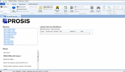 Volvo Prosis Parts Catalog & Repair Manuals 2025 