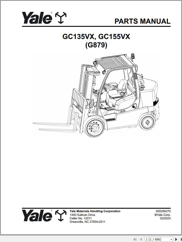 Yale Spare Parts Manual Forklift 1.82GB Collection PDF 