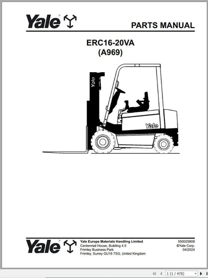 Yale Spare Parts Manual Forklift 1.82GB Collection PDF 