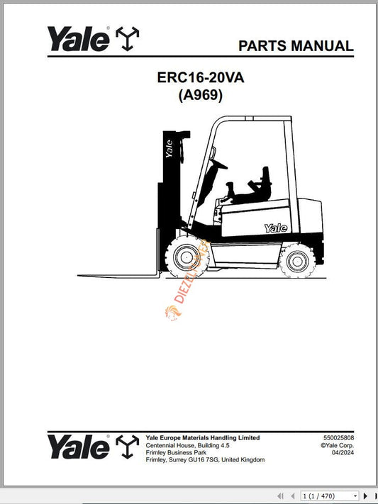 Yale Spare Parts Manual Forklift 1.82GB Collection PDF 