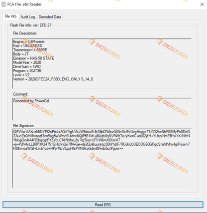 Chrysler FCA EFD to BIN Converter – File Extraction & Decoding